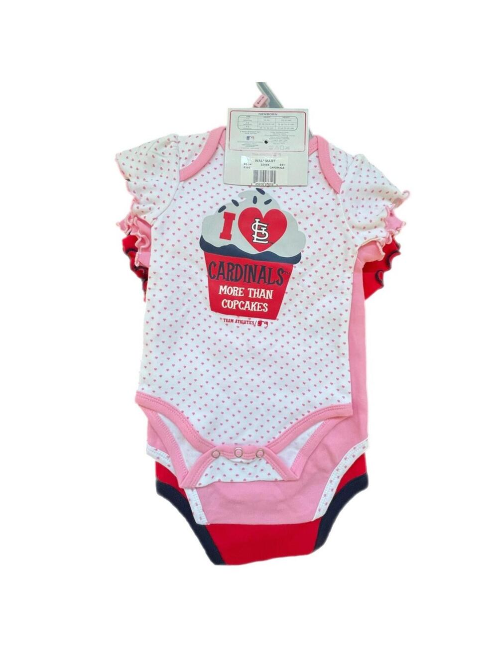 NEW MLB St Louis Cardinals Onesie Set - 0-3month